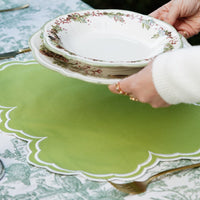 Aquelle Green Rectangle Fabric Placemat