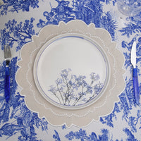Harmony Cream Round Fabric Placemat