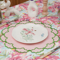 Cressida Light Pink Round Fabric Placemat