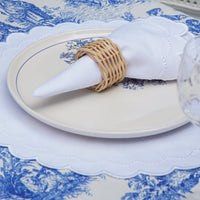 White Scalloped Placemat & Napkin Set