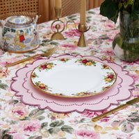Harmony Pink Round Fabric Placemat