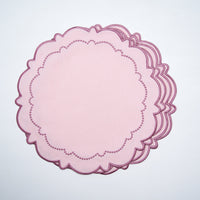 Harmony Pink Round Fabric Placemat