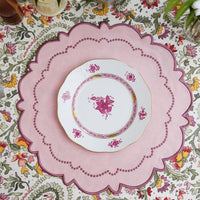 Harmony Pink Round Fabric Placemat