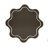 Haven Brown Wavy Edge Faux Leather Placemat