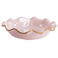 Holiday Botanical Scalloped Bowls with 22K Gold Trim