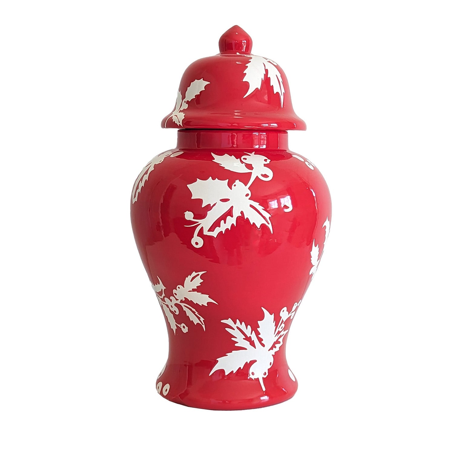 Deck the Halls Ginger Jars in Red (Various Sizes)
