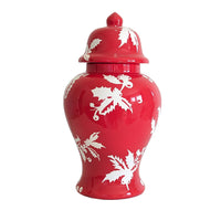 Deck the Halls Ginger Jars in Red (Various Sizes)