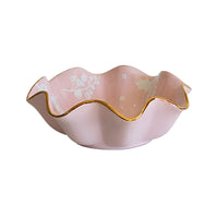 Holiday Botanical Scalloped Bowls with 22K Gold Trim