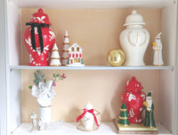 Deck the Halls Ginger Jars in Beige (Various Sizes)