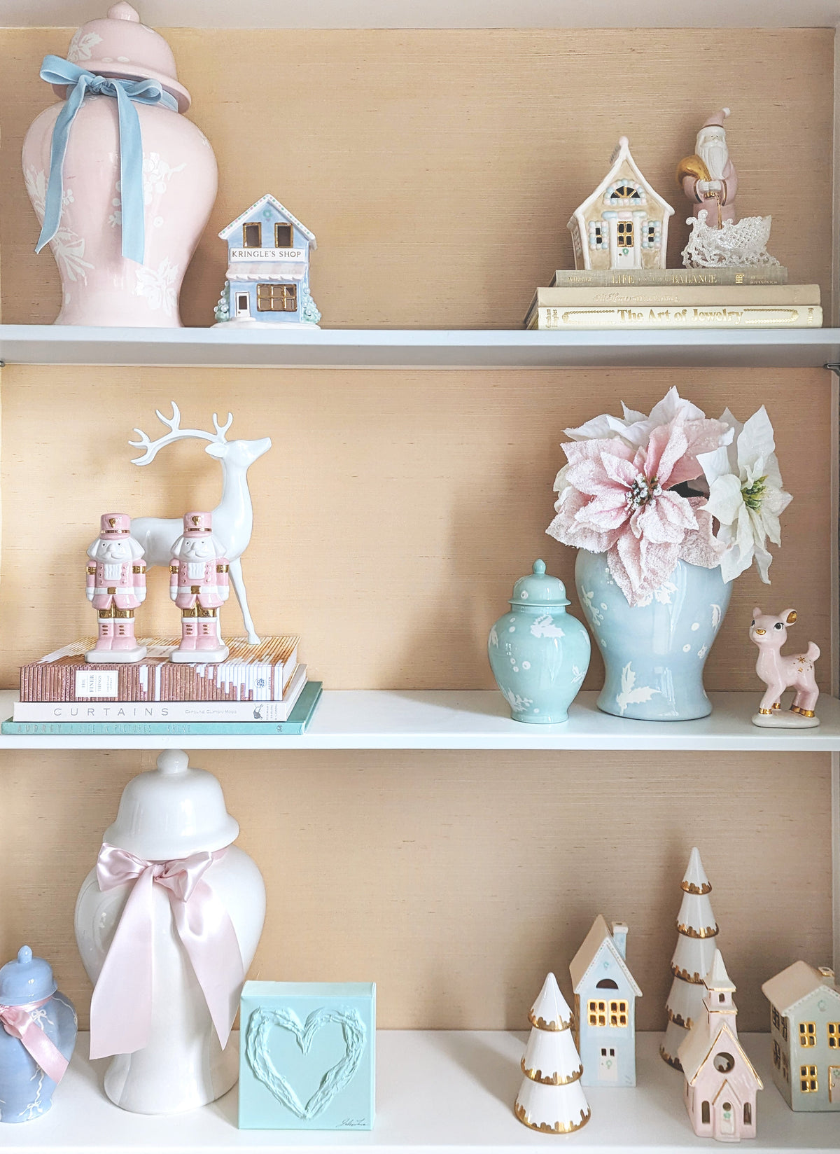 Deck the Halls Ginger Jars in Cherry Blossom Pink (Various Sizes)