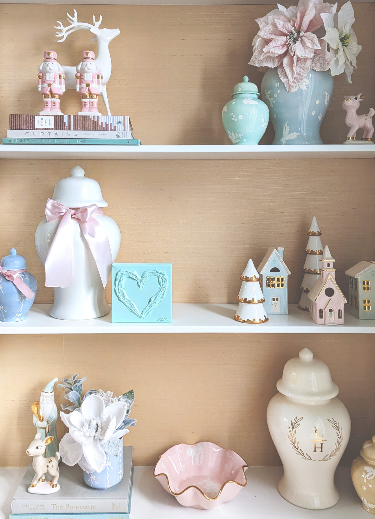 Deck the Halls Ginger Jars in Cherry Blossom Pink (Various Sizes)