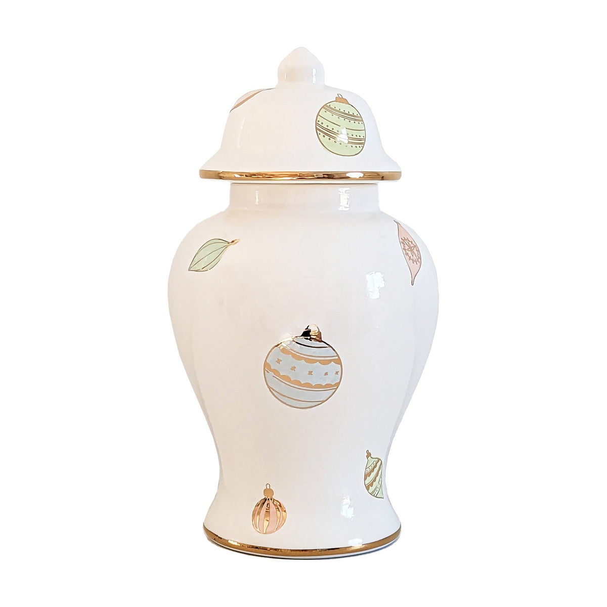 Pastel Baubles Ginger Jars with 22K Gold Accents (Various Sizes)
