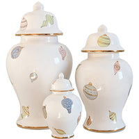 Pastel Baubles Ginger Jars with 22K Gold Accents (Various Sizes)