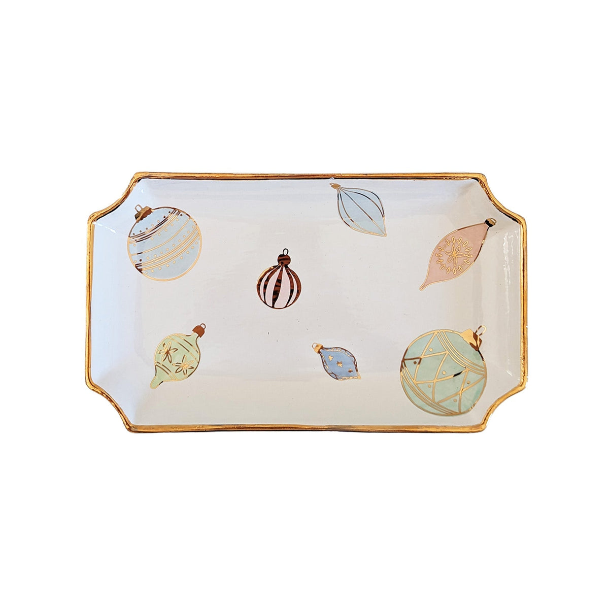 Pastel Baubles Trays with 22K Gold Accents (Various Sizes)