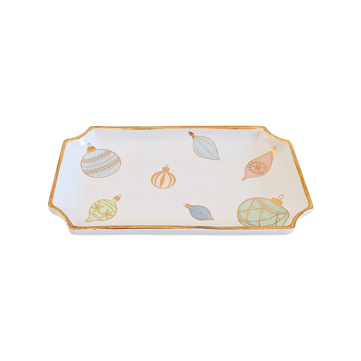 Pastel Baubles Trays with 22K Gold Accents (Various Sizes)