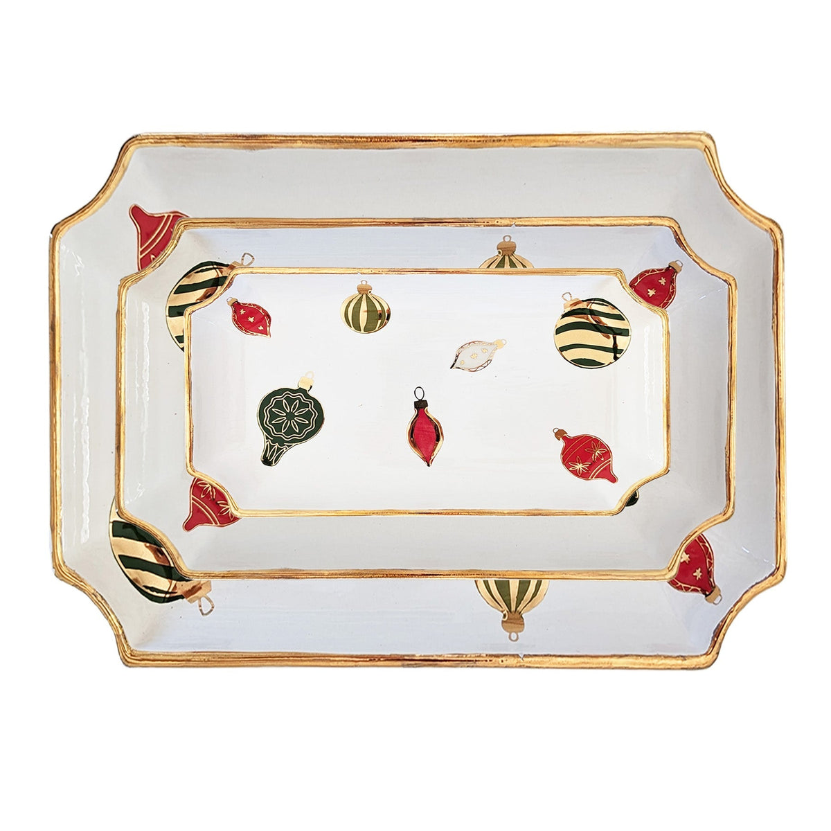 Classic Baubles Trays with 22K Gold Accents (Various Sizes)