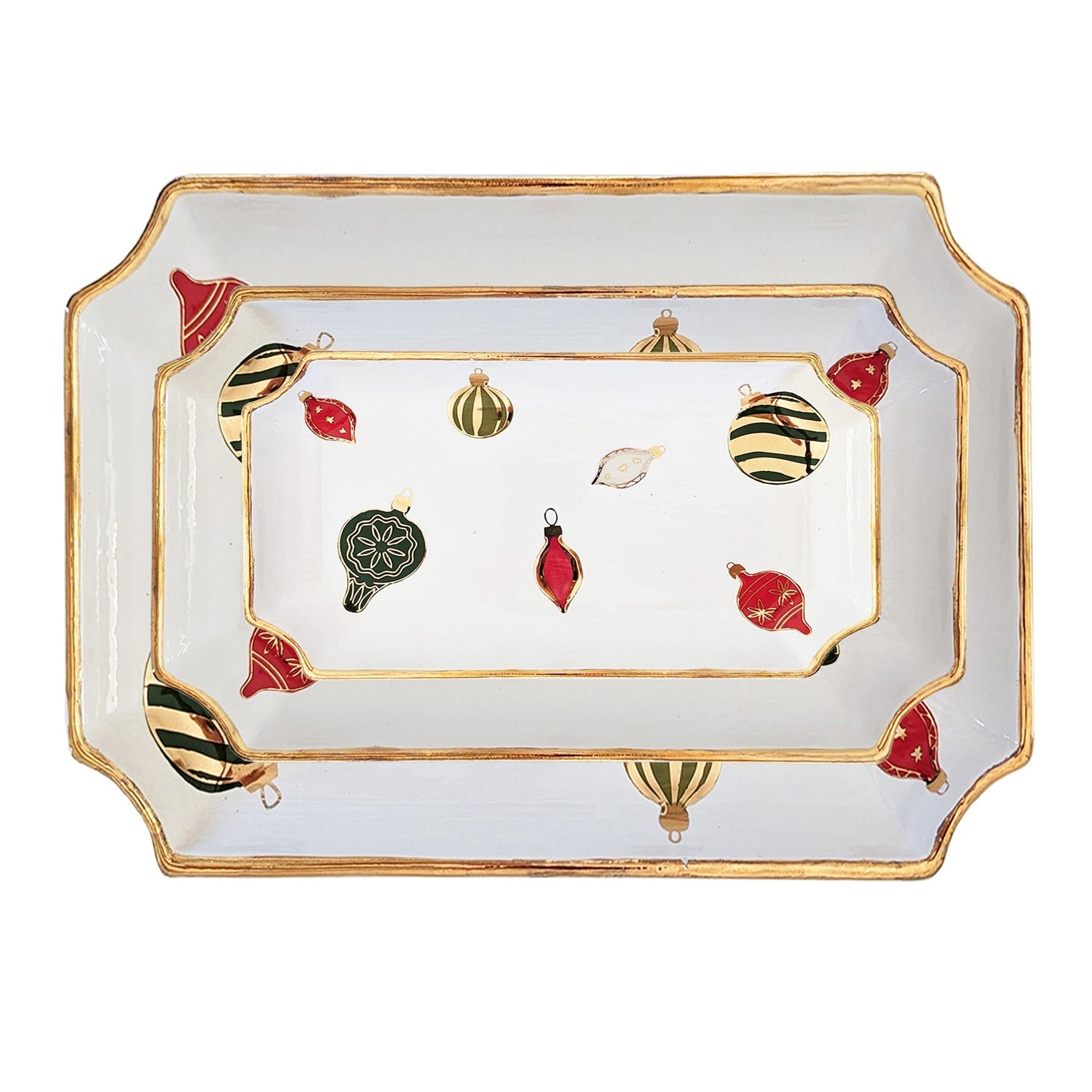 Classic Baubles Trays with 22K Gold Accents (Various Sizes)