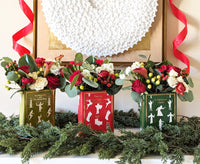 Christmas Classics Book Vase- A Christmas Carol in Holiday Green