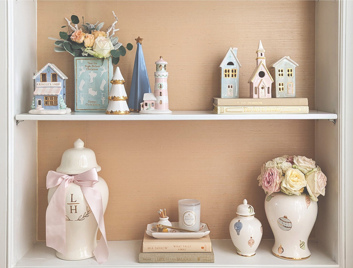 Pastel Lighthouse with 22K Gold Accents