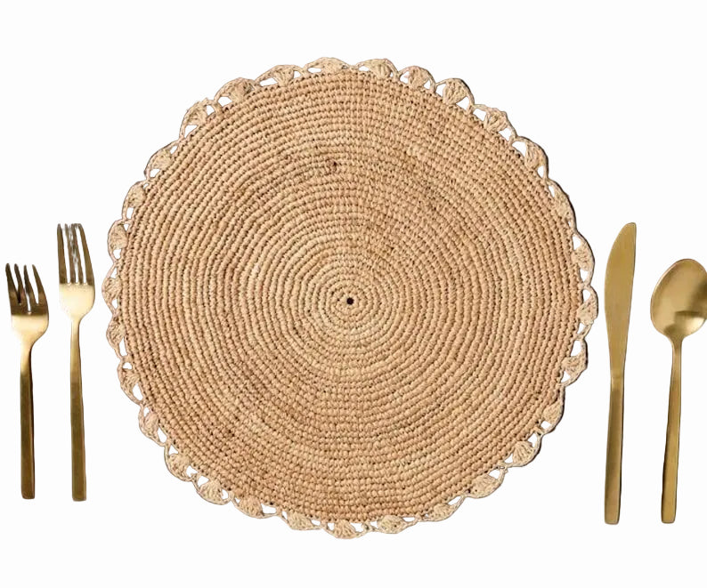 Handmade Raffia Woven Placemat