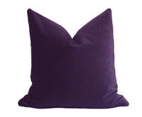 Plush Velvet Pillow Cover in Plum (Various Sizes)