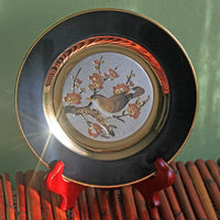 Chokin Etched Copper Decorative Plate – Gold & Silver Gilded
