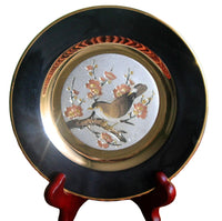 Chokin Etched Copper Decorative Plate – Gold & Silver Gilded