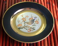 Chokin Etched Copper Decorative Plate – Gold & Silver Gilded