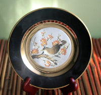 Chokin Etched Copper Decorative Plate – Gold & Silver Gilded
