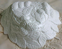 Antique Westmoreland Milk Glass Bowl – Grapes & Vines Motif