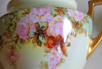 Antique H&C Selb Bavaria Porcelain Creamer & Lidded Sugar Bowl