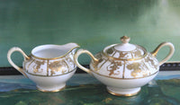 Hand Painted Nippon Art Nouveau Vase Japan Champagne Gold Pink Cream