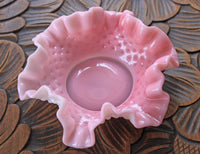 Fenton Pink Milk Glass Bowl