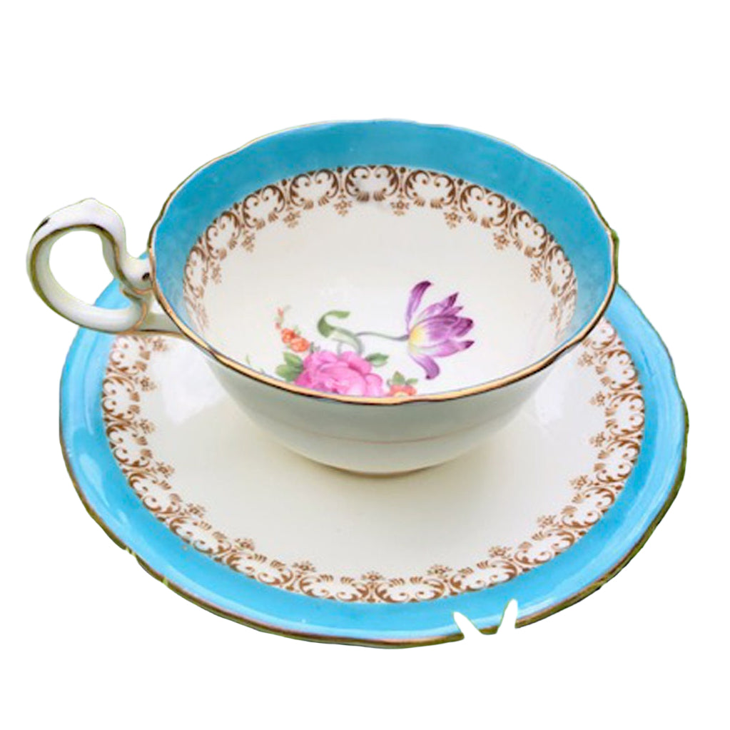 Antique Tea Cup and Saucer by Aynsley, England