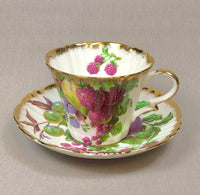 Vintage Metasco Japan Cup & Saucer – Cherry Blossom Iridescent Design