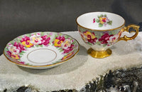 Vintage Cup and Saucer with Pansies by Royal Sealy China