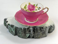 Royal Halsey & Royal Sealy Mismatched Tea Set – Iridescent Fruit Pattern Cup & Saucer