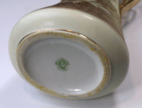 Hand Painted Nippon Art Nouveau Vase Japan Champagne Gold Pink Cream