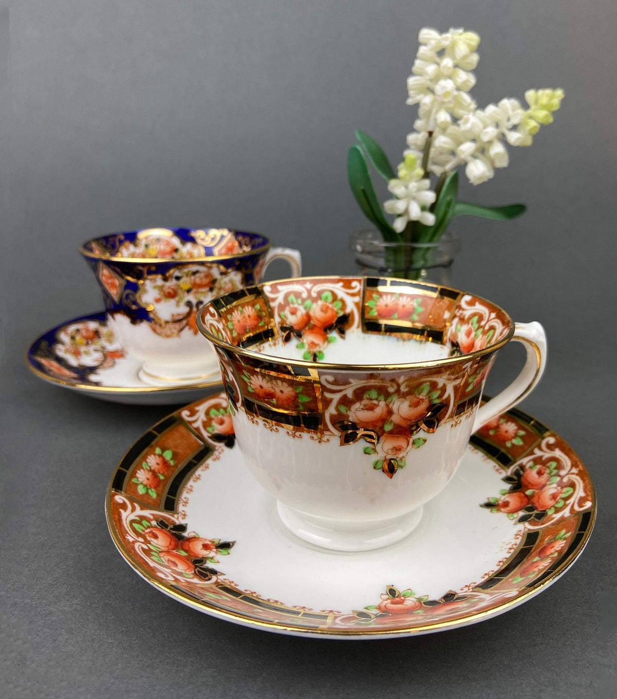Royal Albert & Salon China Cups & Saucers – Pair