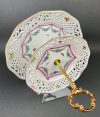 Vintage Hand Painted Pink Ruffled Bowl – Wildflower Centerpiece