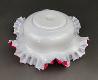 Vintage Hand Painted Pink Ruffled Bowl – Wildflower Centerpiece