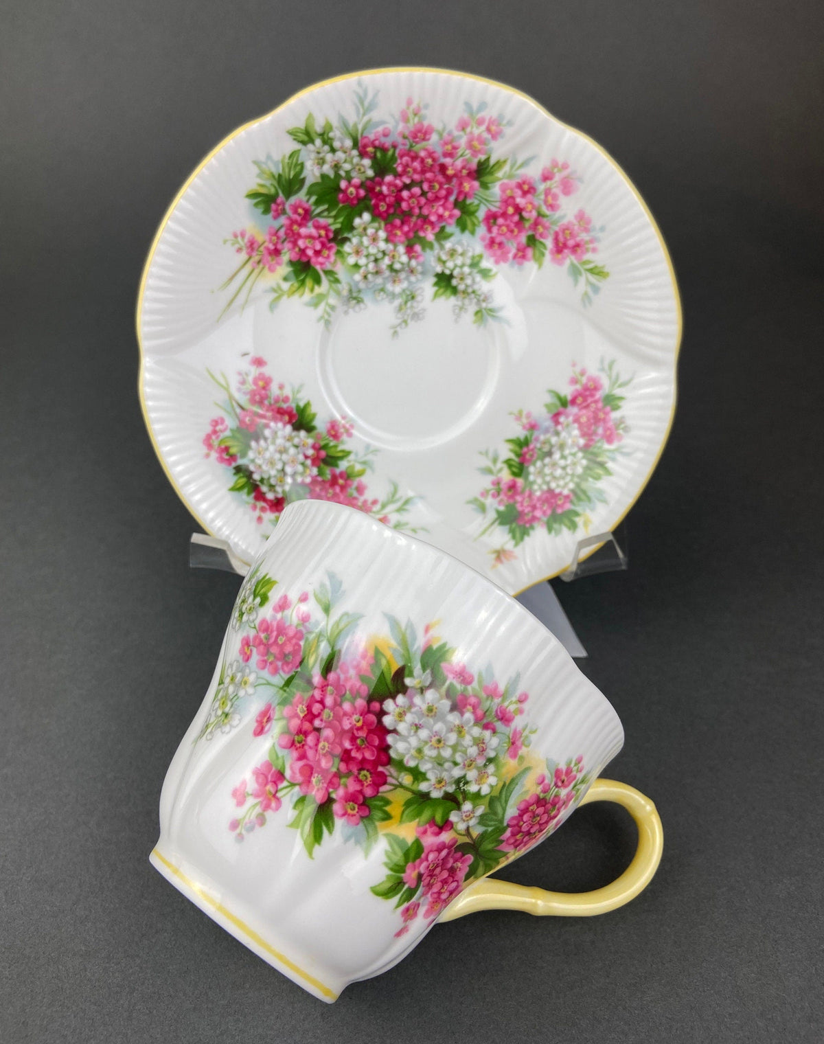 Vintage Royal Albert Cup & Saucer – Blossom Time Hawthorn Series