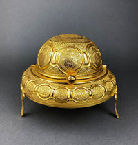 Iruinware Silver Caviar Dome Dish – Lion Feet Serving Bowl