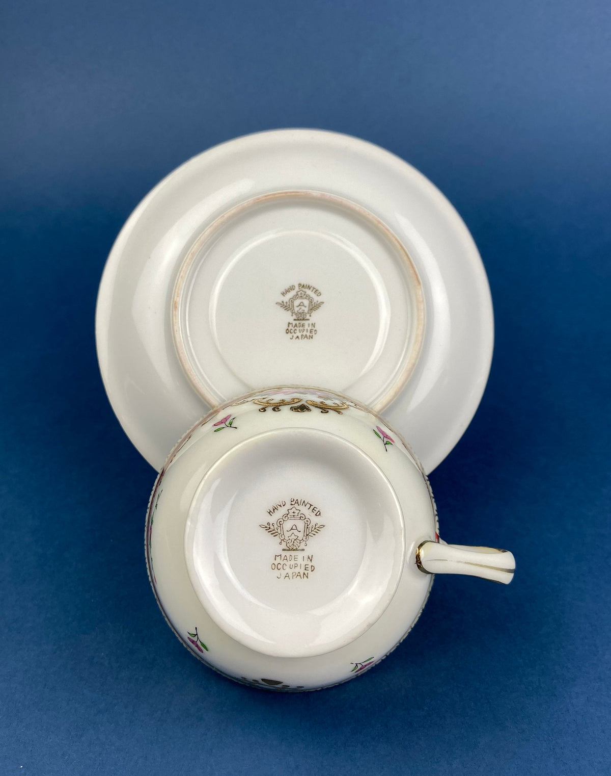 Vintage Hand Painted Cup & Saucer – Occupied Japan Fine Bone China