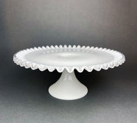 Fenton Silver Crest Milk Glass Serving Stand – Ruffled Edge