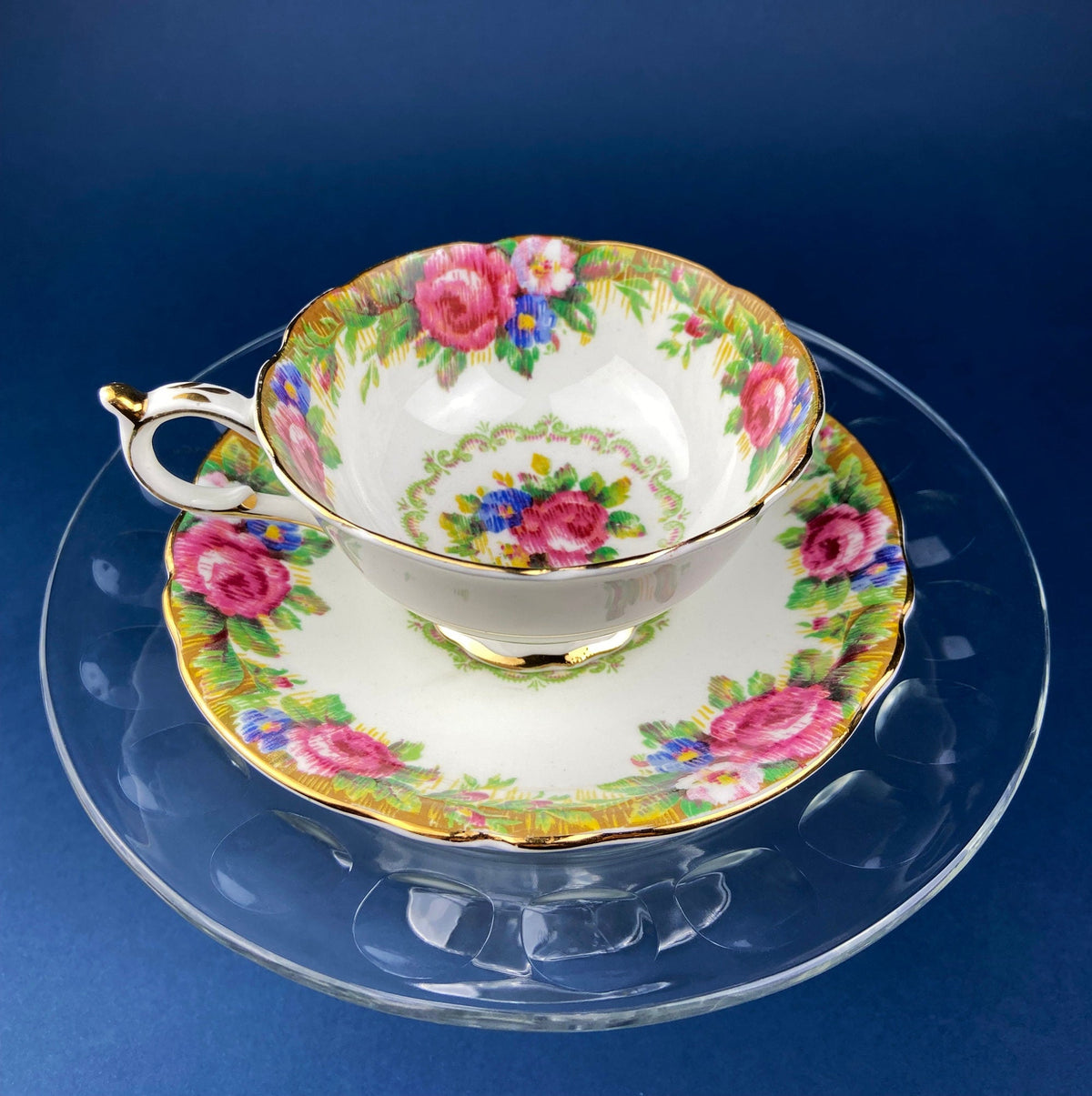 Vintage Paragon Tapestry Rose Cup & Saucer – Fine Bone China England