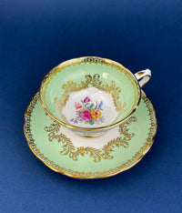 Vintage A.B.J. Grafton Fine Bone China Cup & Saucer – Asian Motif England