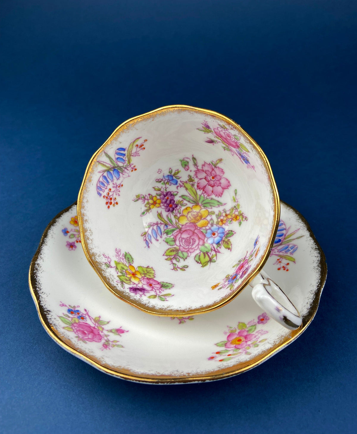 Vintage Paragon Tapestry Rose Cup & Saucer – Fine Bone China England