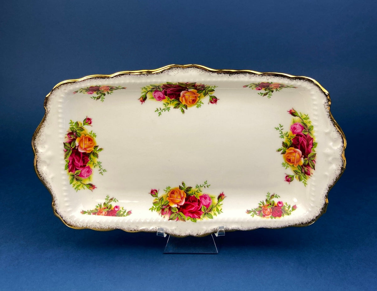 Antique Hand Painted Porcelain Tray – Signed Artist Cosmetic or Tea Display