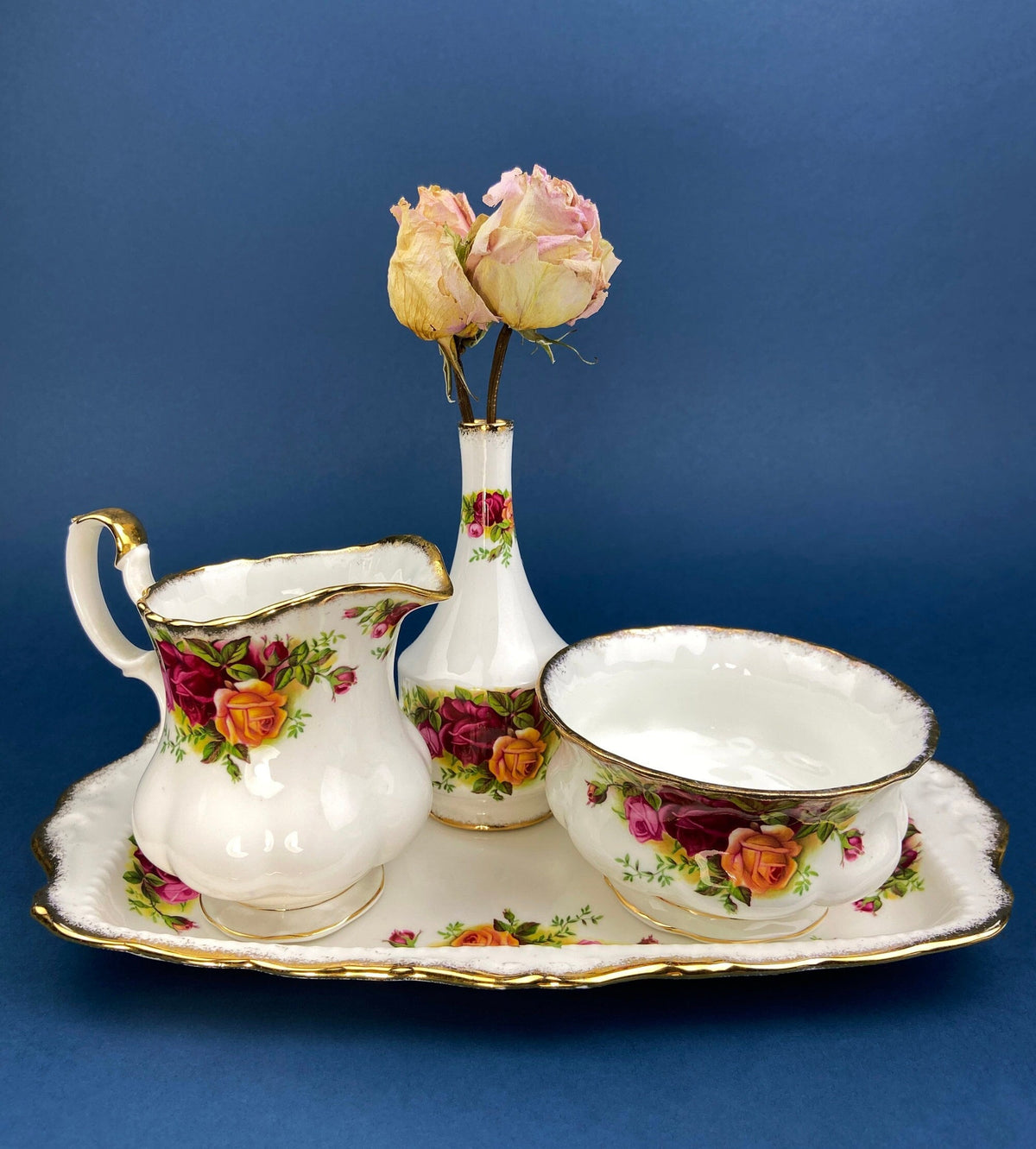Antique Hand Painted Porcelain Tray – Signed Artist Cosmetic or Tea Display